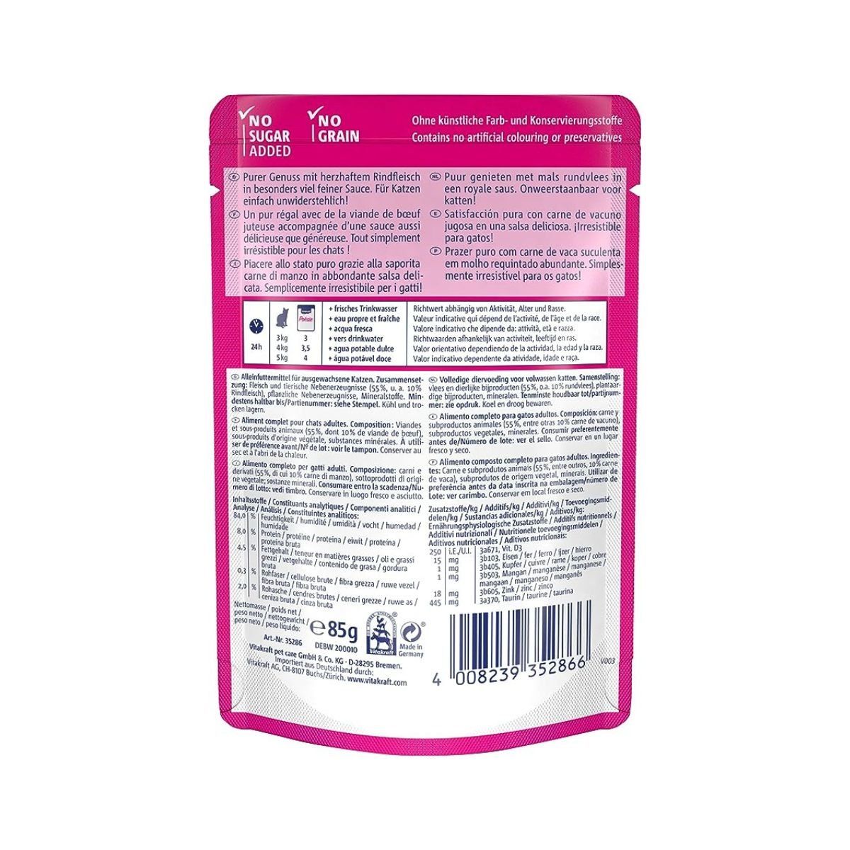 VITAKRAFT - Alimento Húmedo Vitakraft Poesie Carne 85g Gato Adulto