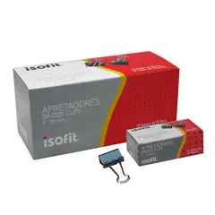 ISOFIT - APRETADOR DOBLE CLIP 25MM 12UNI