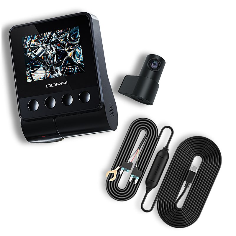 DDPAI - Conjunto Cámara de vehículo 27K 5MP GPS DDPAI Z40 Dash Cam + cableado