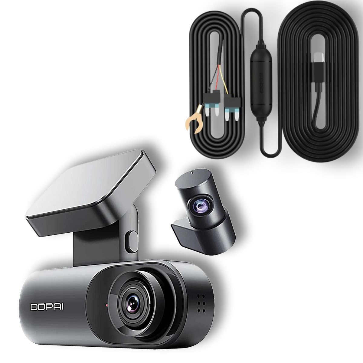 DDPAI - Conjunto Cámara vehículo 25K GPS Wifi DDPAI N3 Pro Dash Cam + cableado