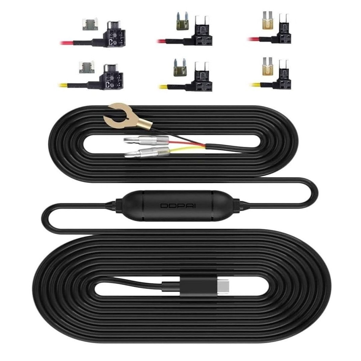 DDPAI - Conjunto Cámara vehículo 25K GPS Wifi DDPAI N3 Pro Dash Cam + cableado