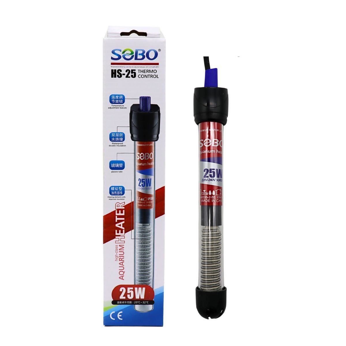 GENERICO - Calentador Para Acuario 25w Termocalefactor Peceras