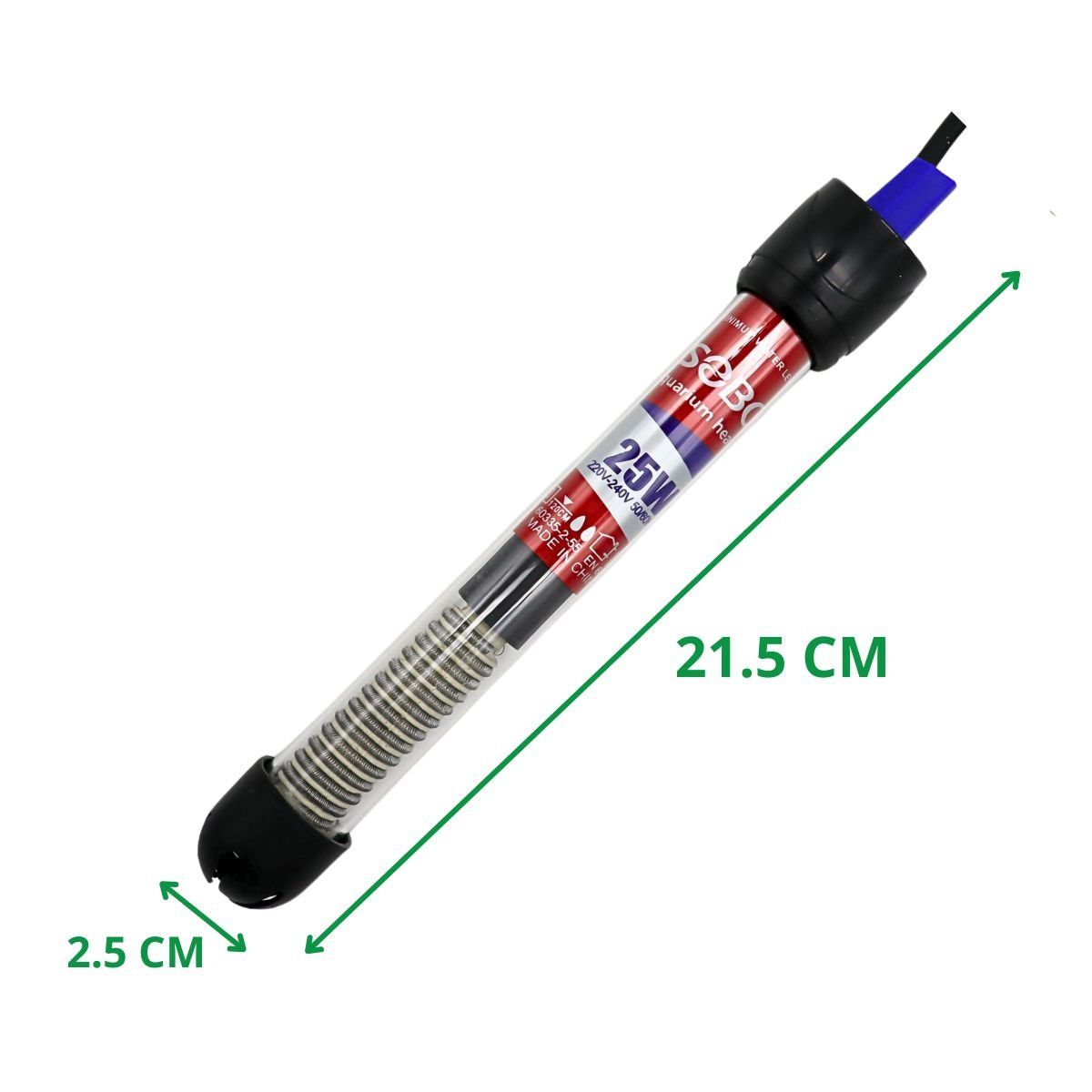 GENERICO - Calentador Para Acuario 25w Termocalefactor Peceras
