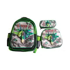 GENERICO - Set De 3 Mochila De Ruedas Con Lonchera y Estuche Para Niños