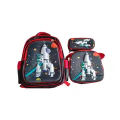 GENERICO - Set De 3 Mochila De Ruedas Con Lonchera y Estuche Para Niños