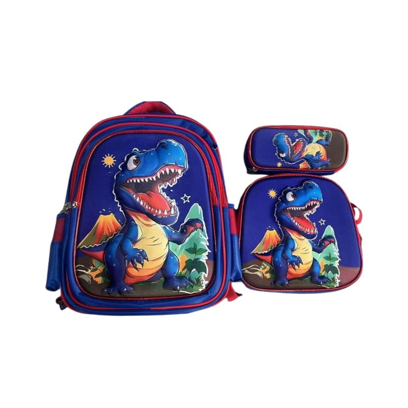 GENERICO - Set De 3 Mochila De Ruedas Con Lonchera y Estuche Para Niños