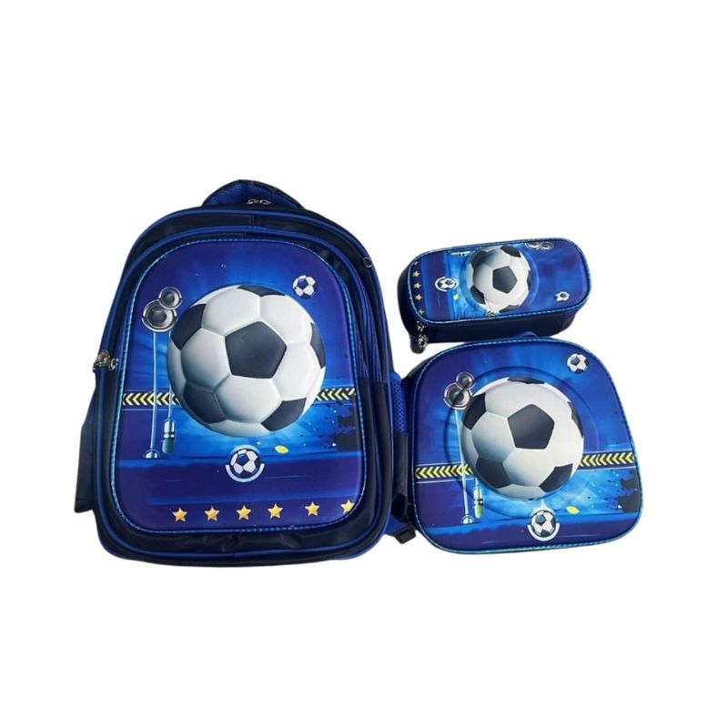 GENERICO - Set De 3 Mochila De Ruedas Con Lonchera y Estuche Para Niños