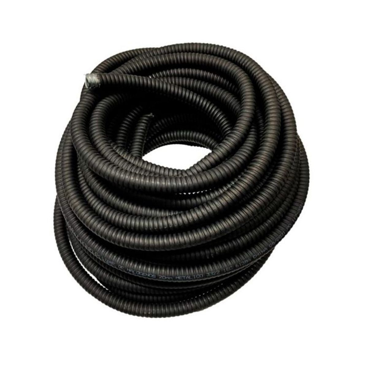 GENERICO - Tubo Conduit Corrugado Libre de Halogenos Negro 25mm Rollo 25mt