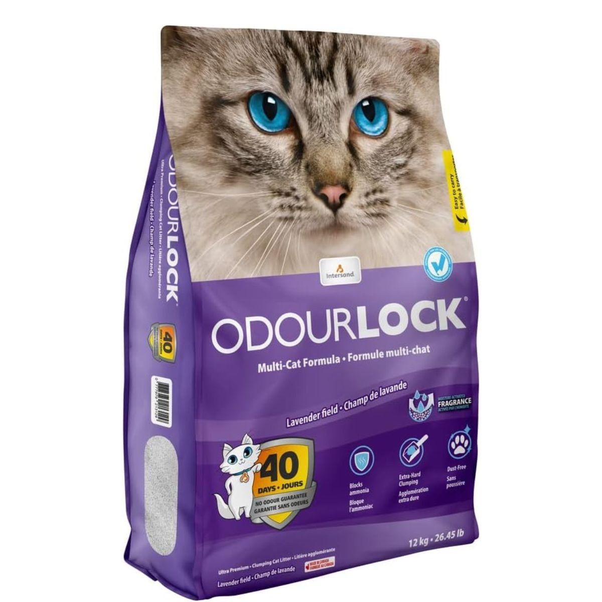 GENERICO - OdourLock Arena Sanitaria Para Gatos 12kg Lavanda