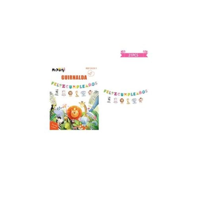 GENERICO - Guirnaldas De Animales 5m 21pcs