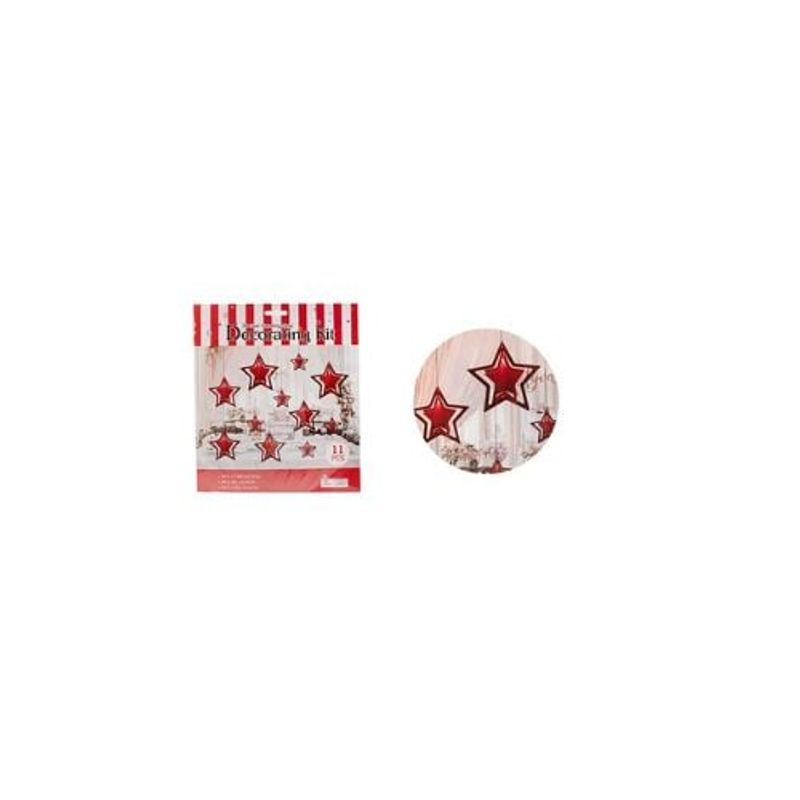 GENERICO - Colgante De Estrella Rojo 11pcs
