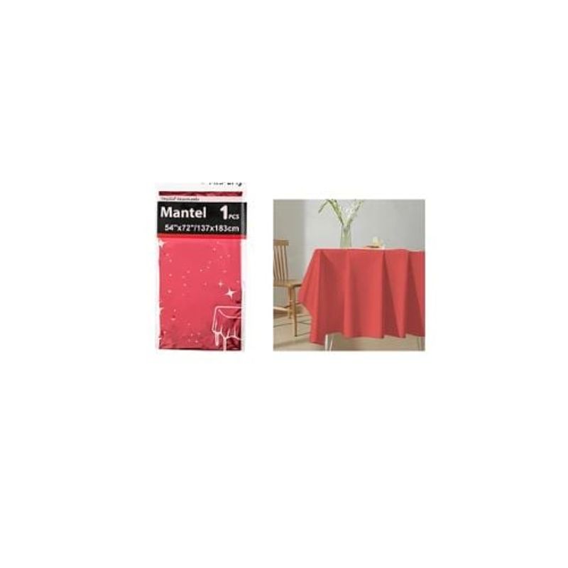 GENERICO - Mantel Metálico Rojo 137x183cm