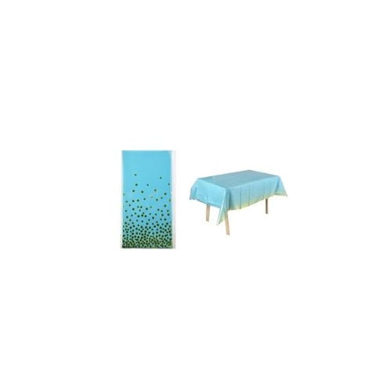 GENERICO - Mantel Azul Tornasol Con Punto 137x183cm