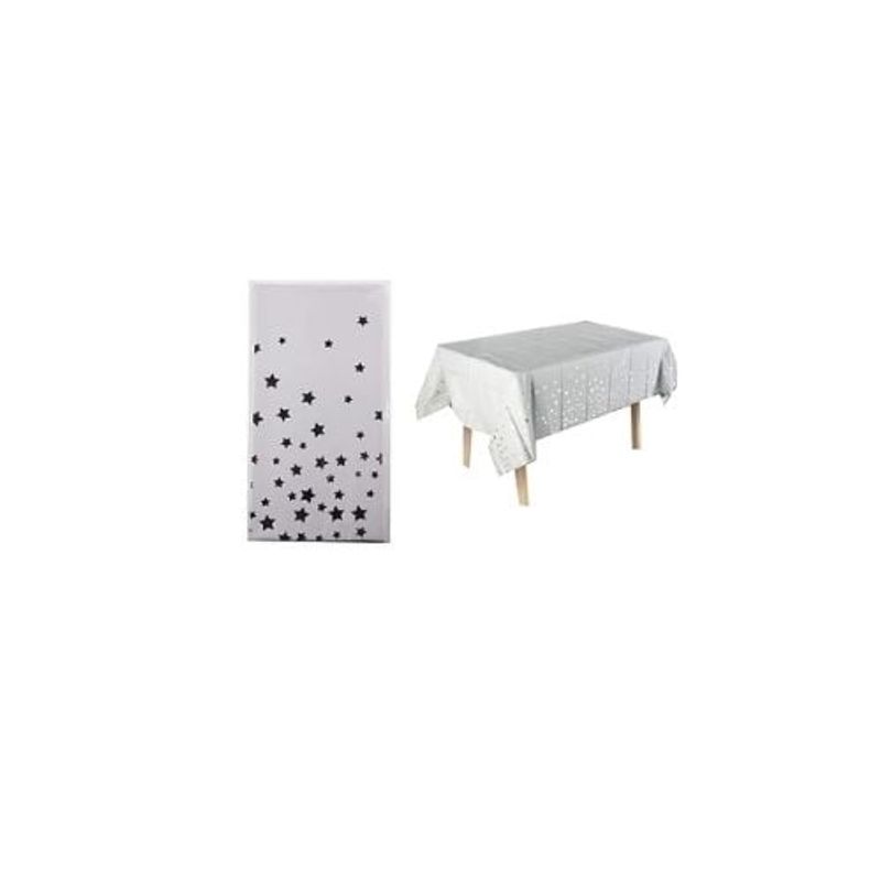 GENERICO - Mantel Tornasol Con Estrella Plateado 137x183cm