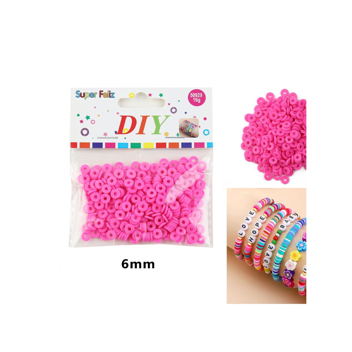 GENERICO - ACCESORIOS PARA PULSERAS 6 MM