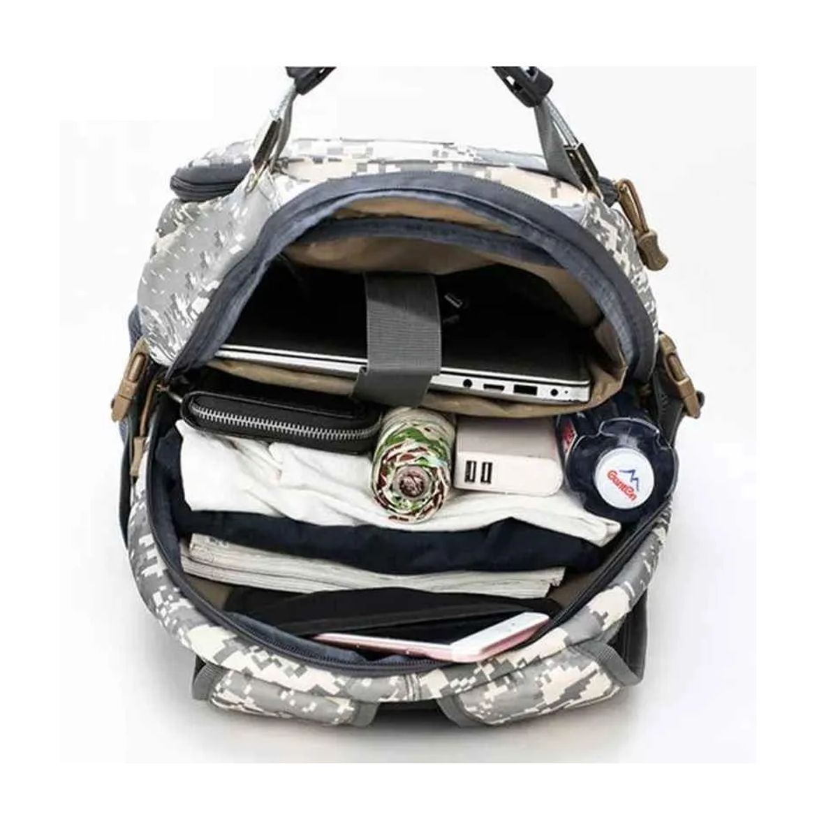CARIBEE - Mochila Unisex Impermeable Gran Capacidad Raya Rojo