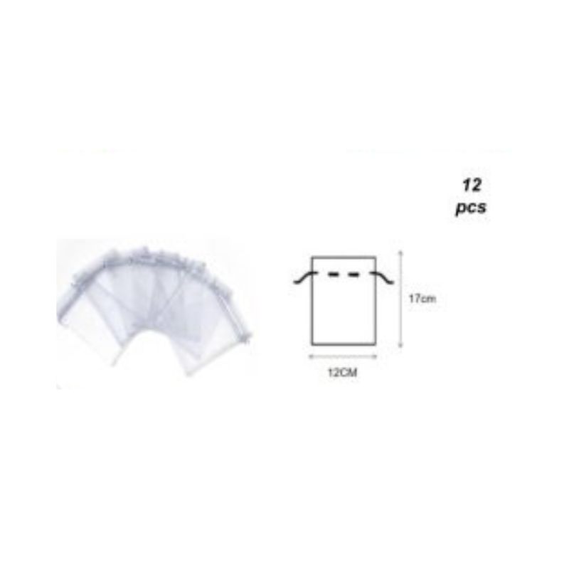 GENERICO - BOLSAS DE ORGANZA 12 PCS