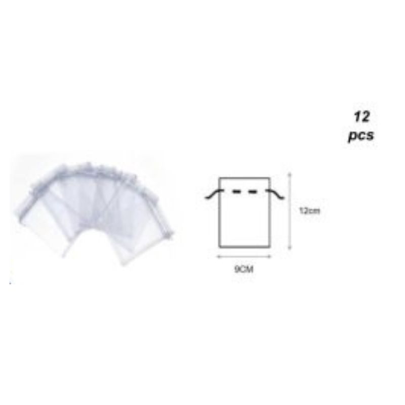 GENERICO - BOLSAS DE ORGANZA 12 PCS
