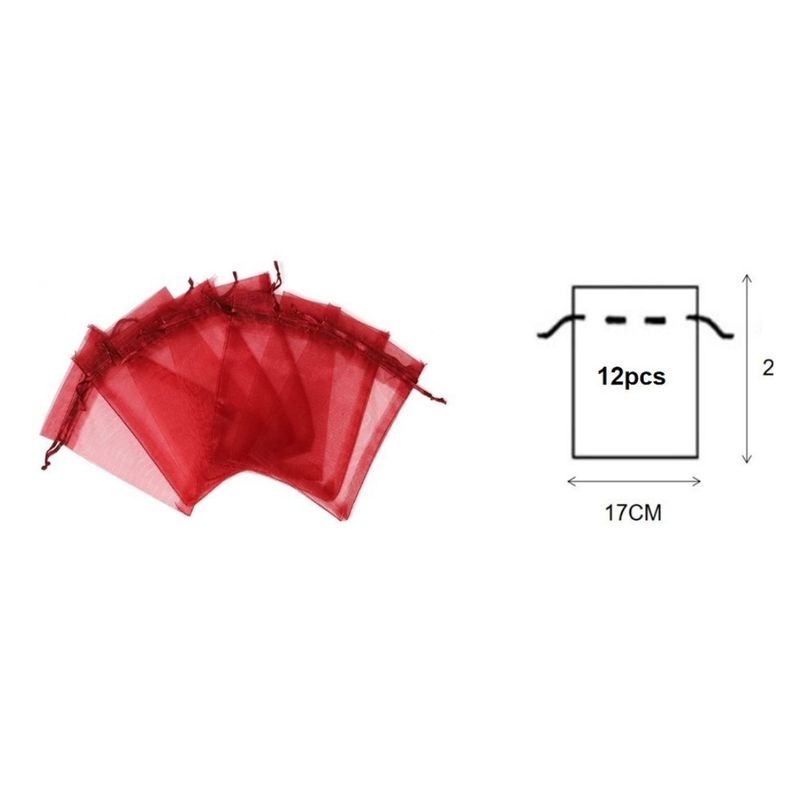 GENERICO - BOLSAS DE ORGANZA 12 PCS