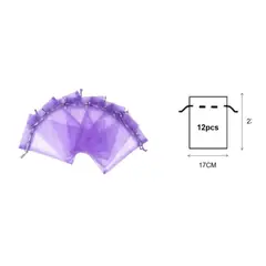 GENERICO - BOLSAS DE ORGANZA 12 PCS