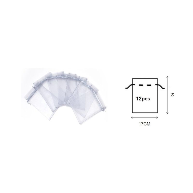 GENERICO - BOLSAS DE ORGANZA 12 PCS