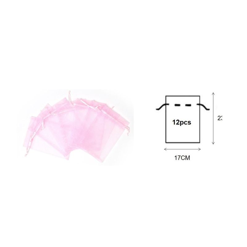 GENERICO - BOLSAS DE ORGANZA 12 PCS
