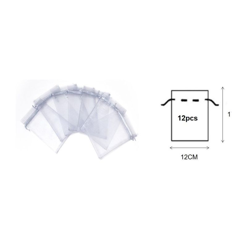 GENERICO - BOLSAS DE ORGANZA 12 PCS