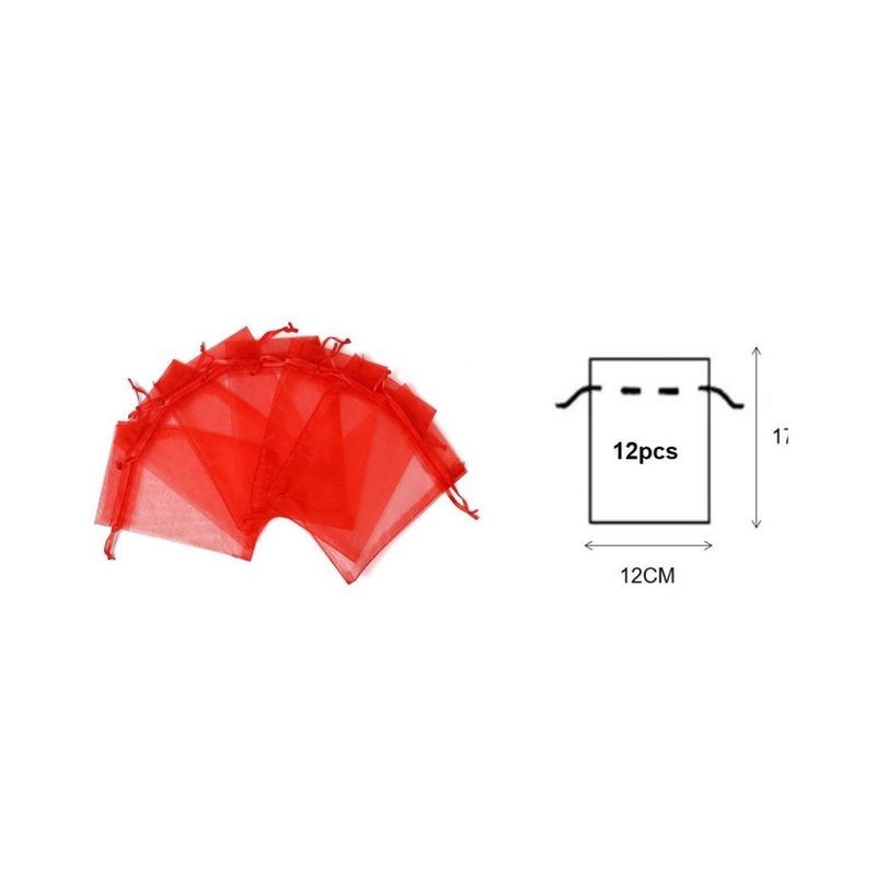 GENERICO - BOLSAS DE ORGANZA 12 PCS