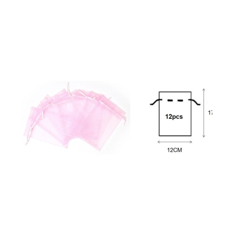 GENERICO - BOLSAS DE ORGANZA 12 PCS