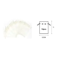 GENERICO - BOLSAS DE ORGANZA 12 PCS