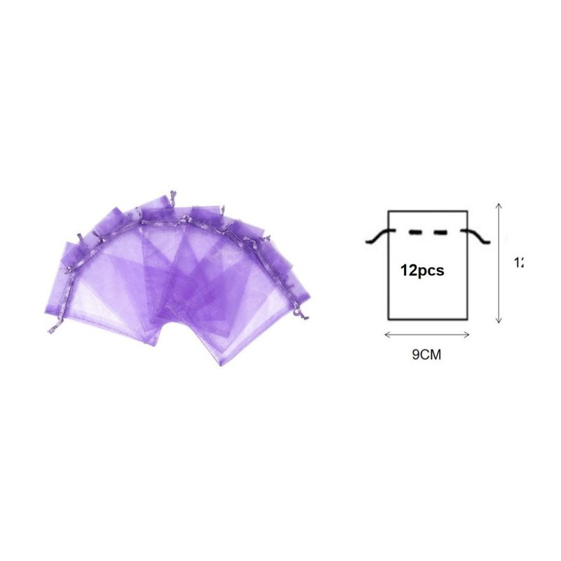 GENERICO - BOLSAS DE ORGANZA 12 PCS