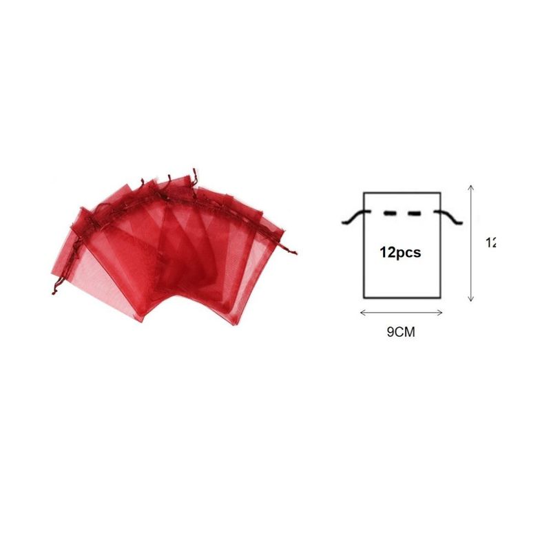 GENERICO - BOLSAS DE ORGANZA 12 PCS