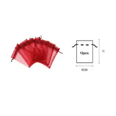 GENERICO - BOLSAS DE ORGANZA 12 PCS