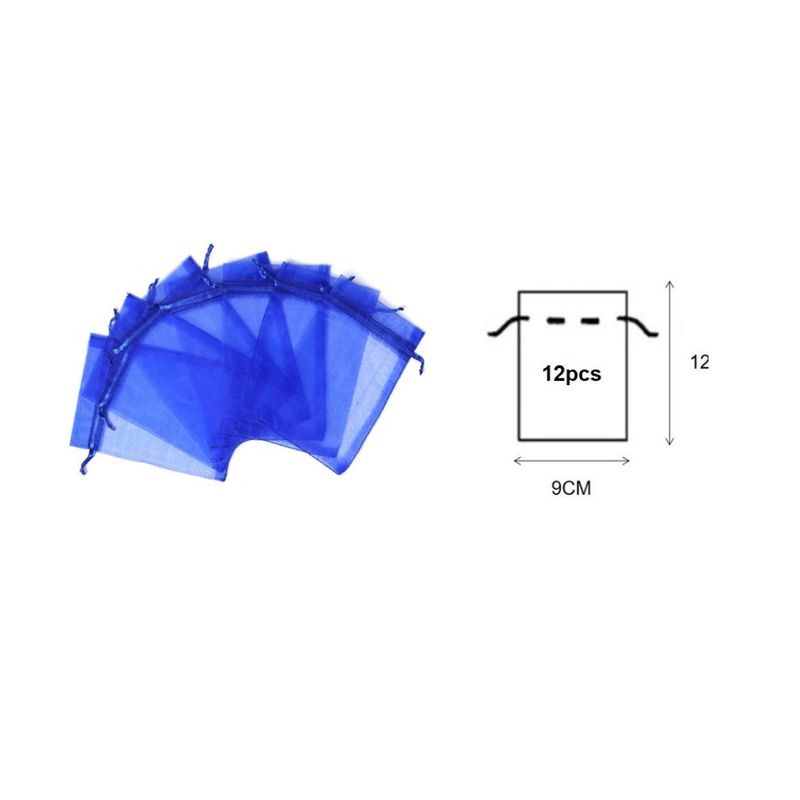 GENERICO - BOLSAS DE ORGANZA 12 PCS