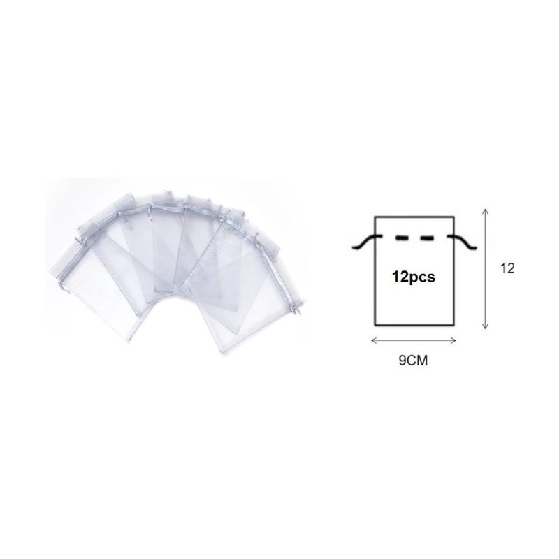 GENERICO - BOLSAS DE ORGANZA 12 PCS
