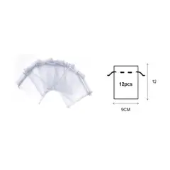 GENERICO - BOLSAS DE ORGANZA 12 PCS