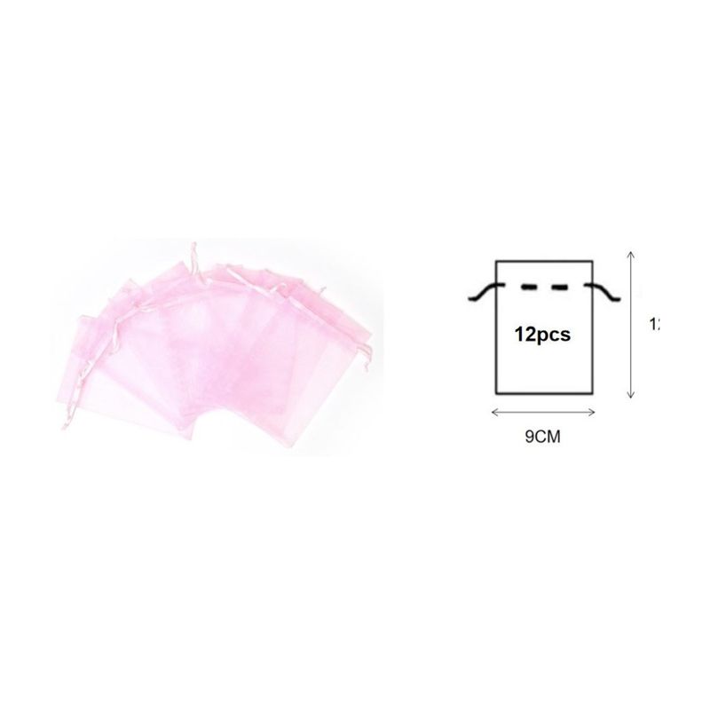 GENERICO - BOLSAS DE ORGANZA 12 PCS