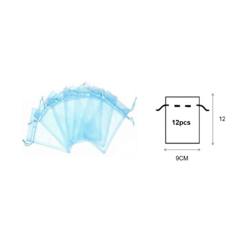 GENERICO - BOLSAS DE ORGANZA 12 PCS