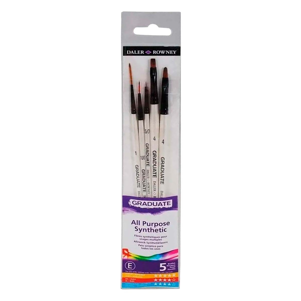 GENERICO - Pinceles Daler Rowney Detalles (Set 5 Pinceles)
