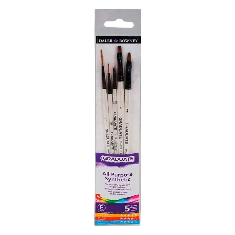 GENERICO - Pinceles Daler Rowney Detalles (Set 5 Pinceles)