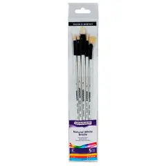 GENERICO - Pinceles Daler Rowney Mango Largo Natural (Set 5 Pinceles)