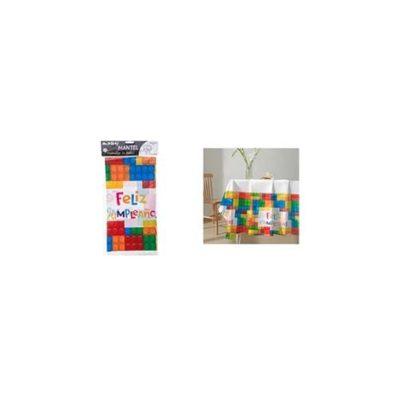 GENERICO - Mantel Plástico Bloque De Lego 108x180cm