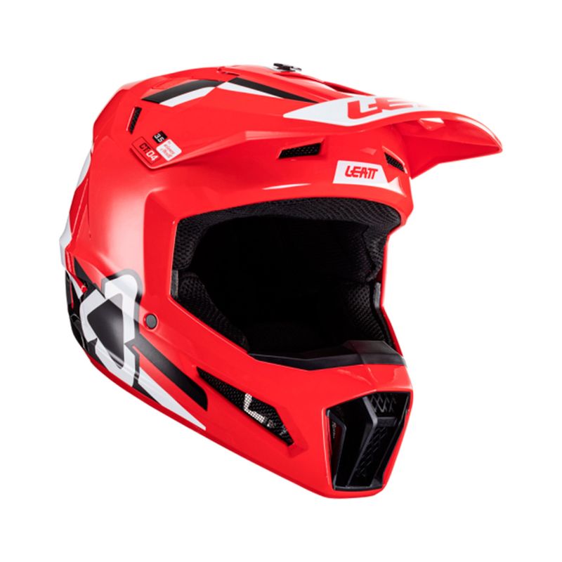 LEATT - Casco Leatt Moto 3.5 Infantil V24 Rojo M 51-52cm