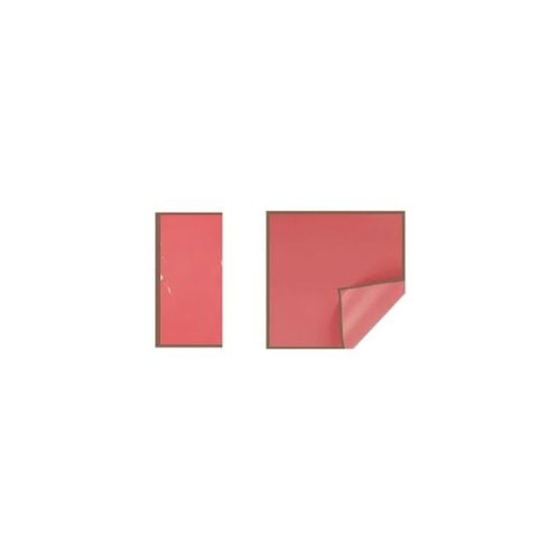 GENERICO - Papel Coreano Rosa Rojo Con Borde Dorado 58x58CM 20PCS