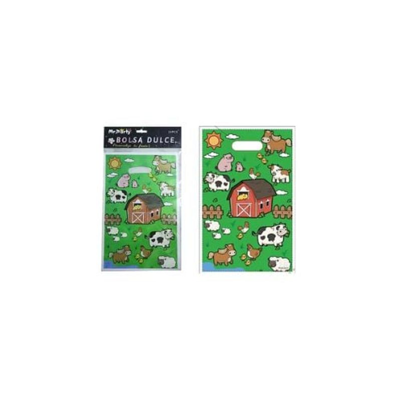 GENERICO - Bolsas Perladas Para Dulces La Granja 10pcs 17x25cm