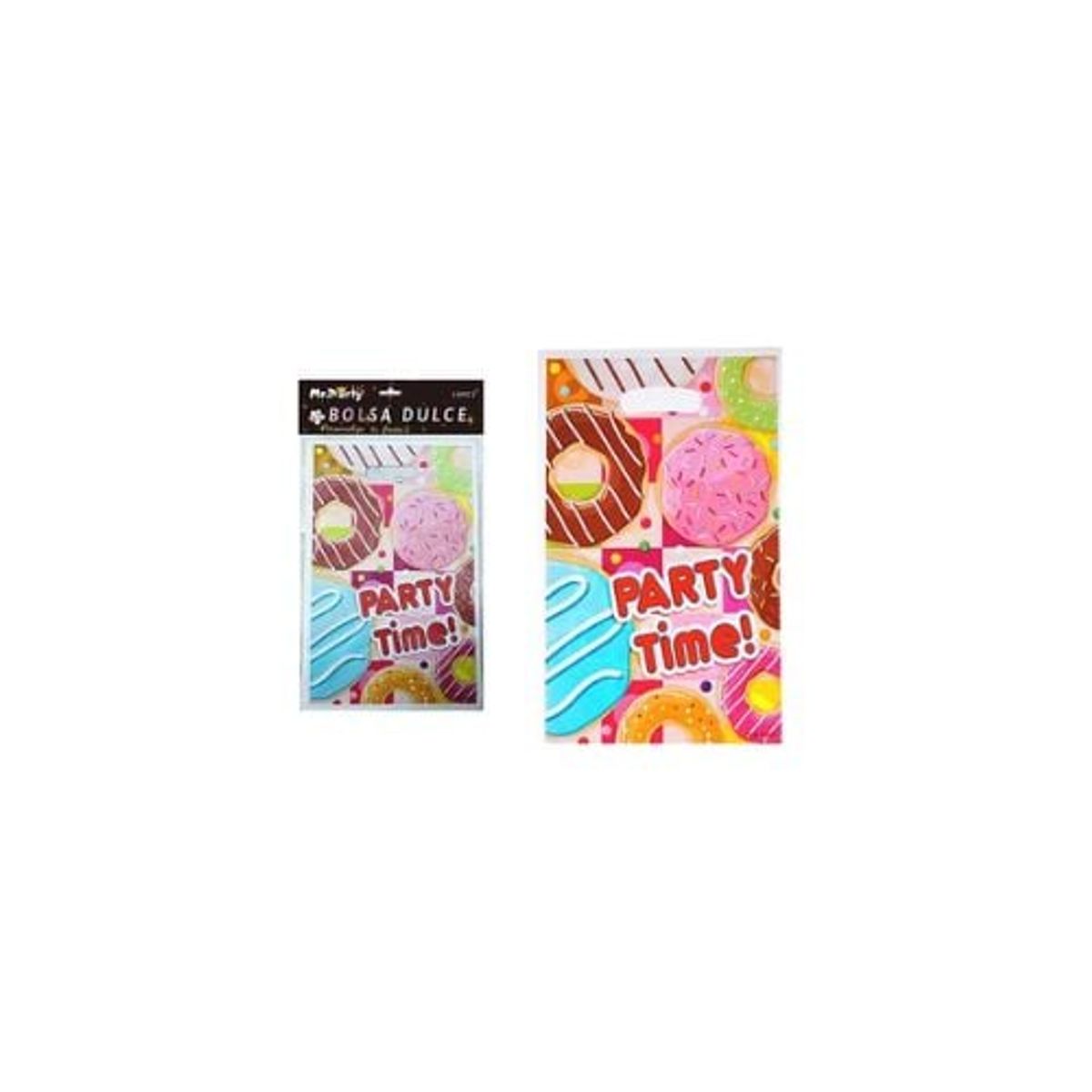 GENERICO - Bolsas Perladas Para Dulces Party Time 10pcs 17x25cm