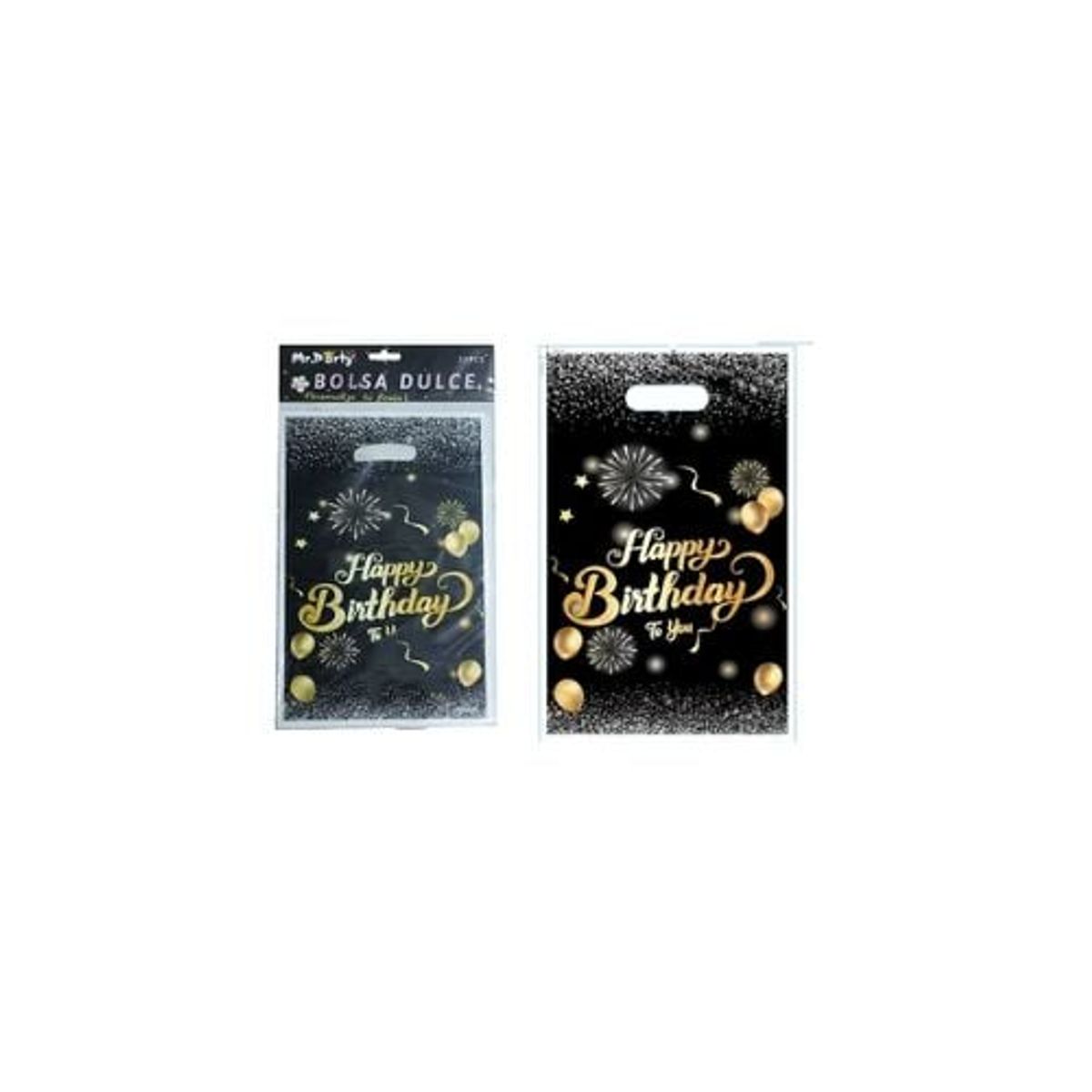 GENERICO - Bolsas Perladas Para Dulces Negro 10pcs 17x25cm