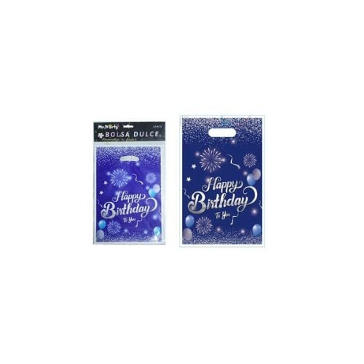 GENERICO - Bolsas Perladas Para Dulces Azul Oscuro 10pcs 17x25cm