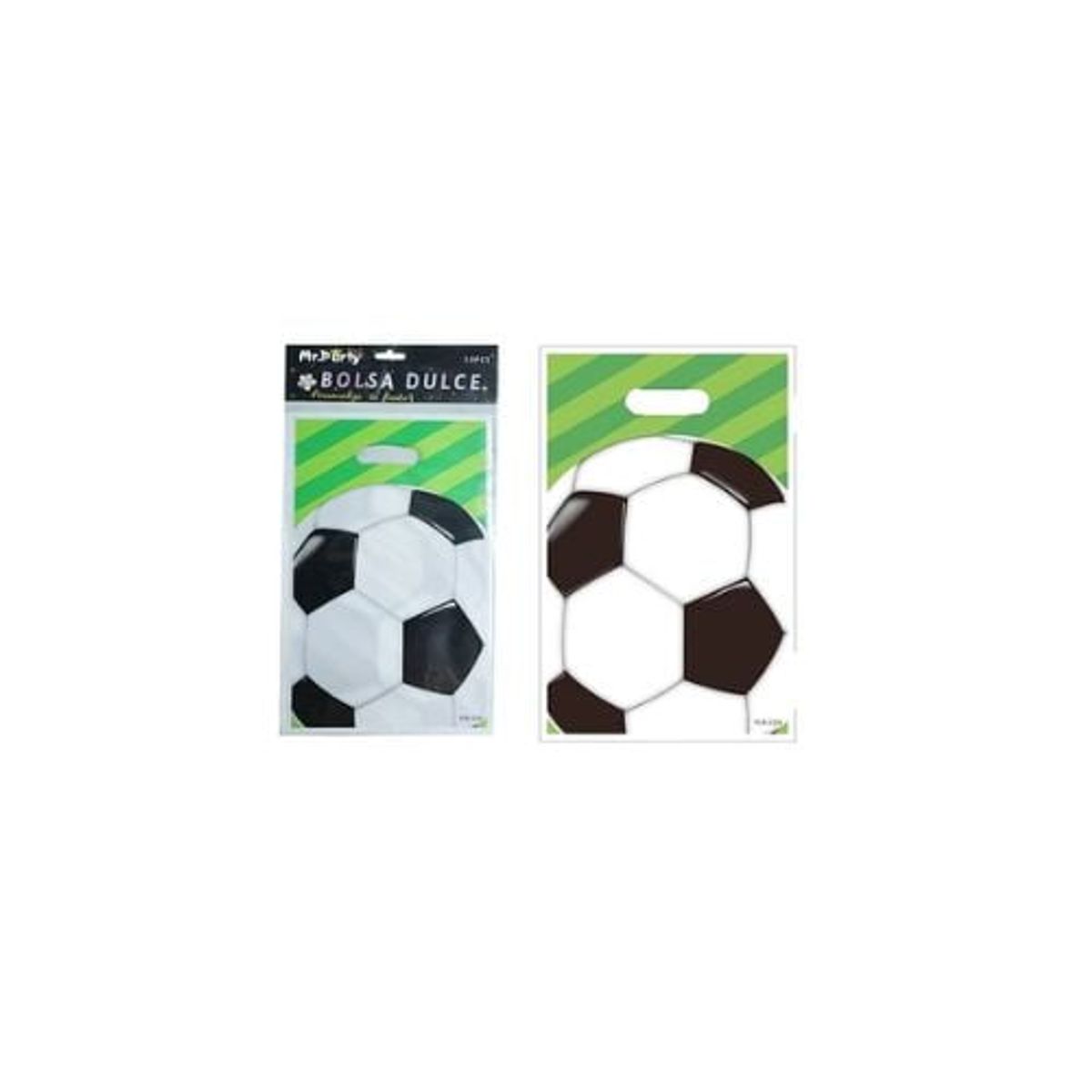 GENERICO - Bolsas Perladas Para Dulces Fútbol 10pcs 17x25cm