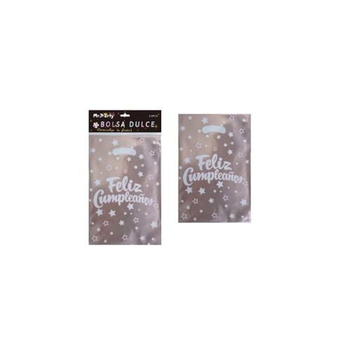 GENERICO - Bolsas Metalizadas Estrella Dorado Rosa  17x25cm 10pcs